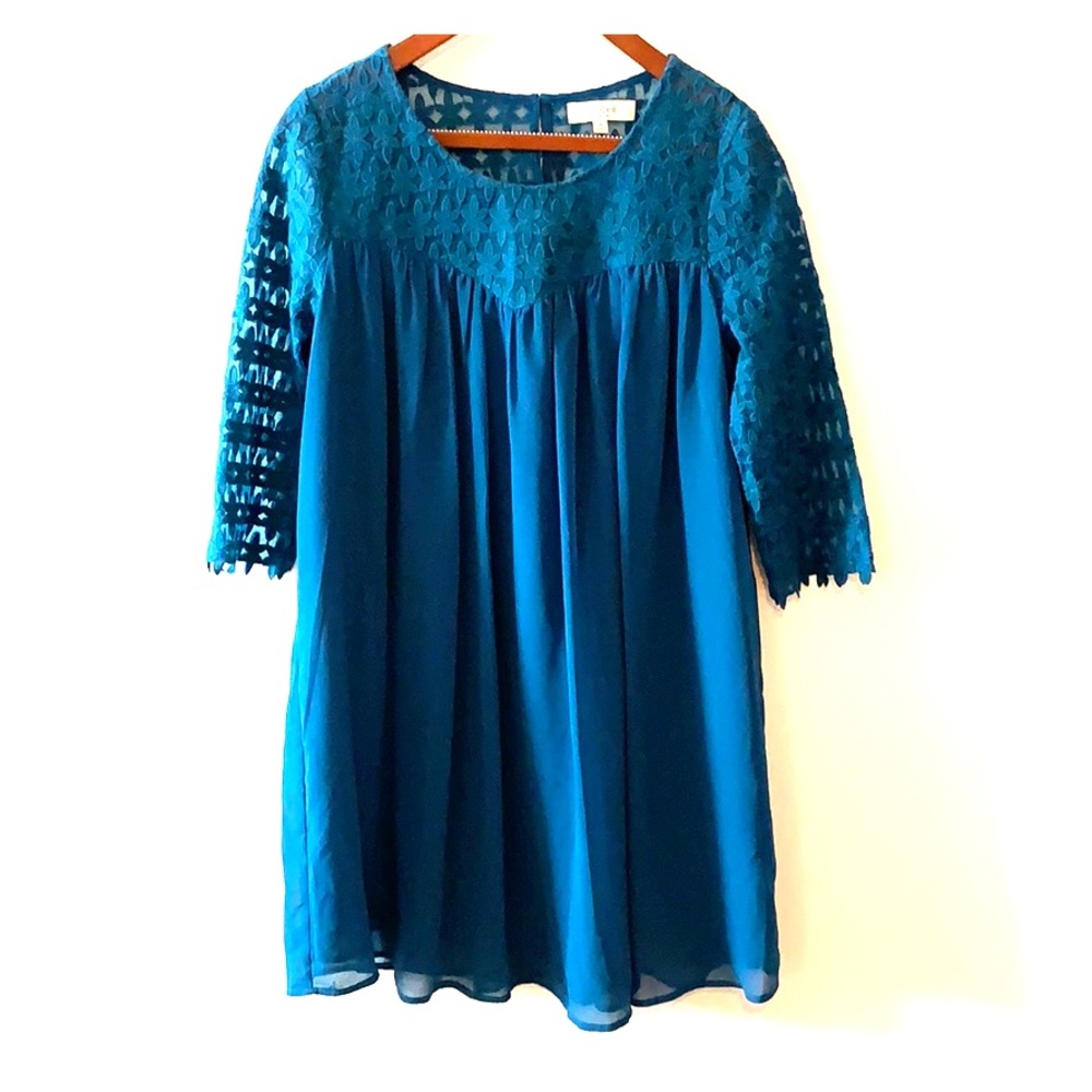 Teal Lace top dress